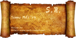 Samu Márk névjegykártya