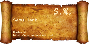 Samu Márk névjegykártya