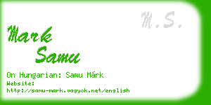 mark samu business card